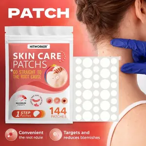 144pcs Invisible Hydrocolloid Patches, Blemish & Pimple Cover Stickers, Gentle & Non-Irritating, Protective, Face Care, Skin Treatment