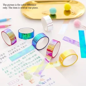 1pc/196.85 inch Laser Glitter Tape, Decorative Tape, Girl Album Stationery Tape Stationery Stickers, Photo Diary, Perfect for DIY Crafts, Scrapbooks, Gift Wrapping, etc!