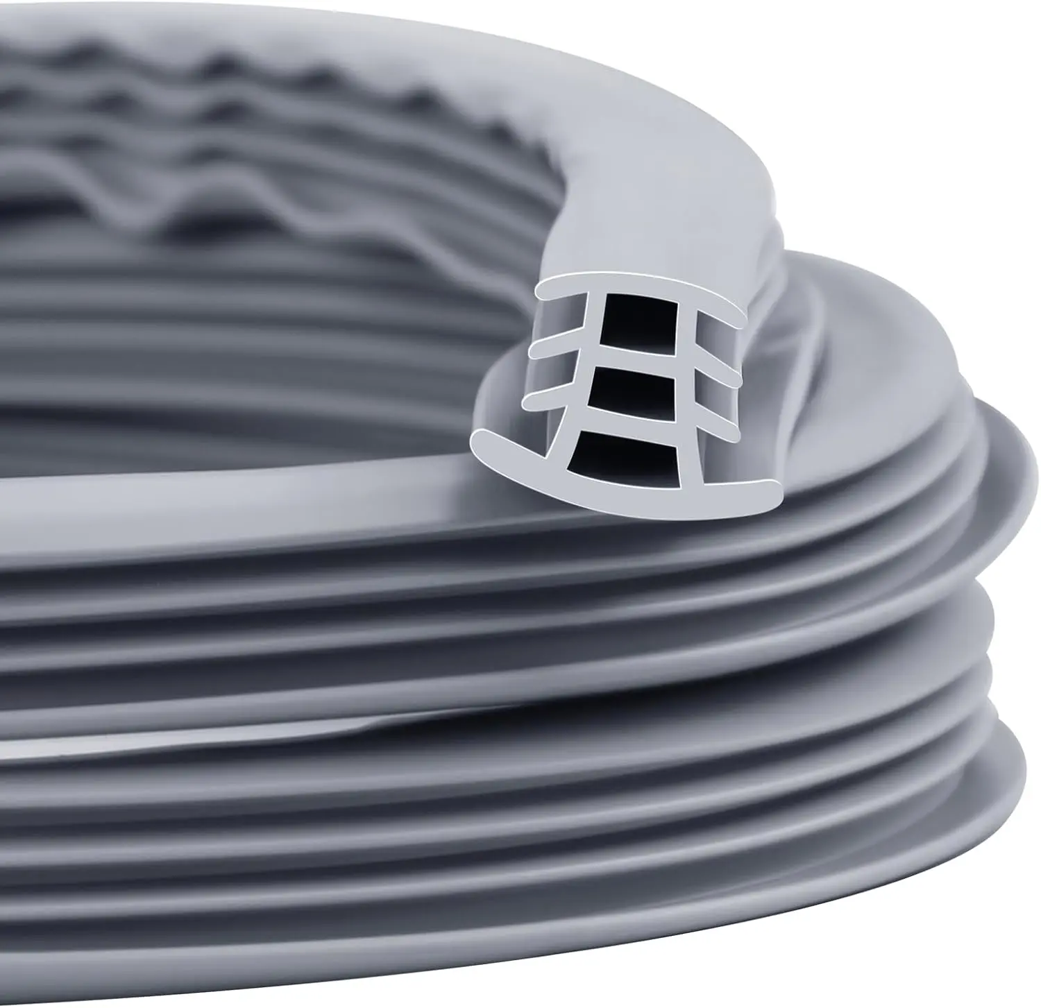 EPDM Rubber Strip - 25 ft Long, 3/4 in Wide (3 Sizes: 1/2 in to 1 in Wide), Flexible Seal, Durable, Easy-to-Use, Weather-Resistant, UV-Resistant, Custom Cut Expansion Joint Filler for Driveways, Concrete Surface Cracks Repair