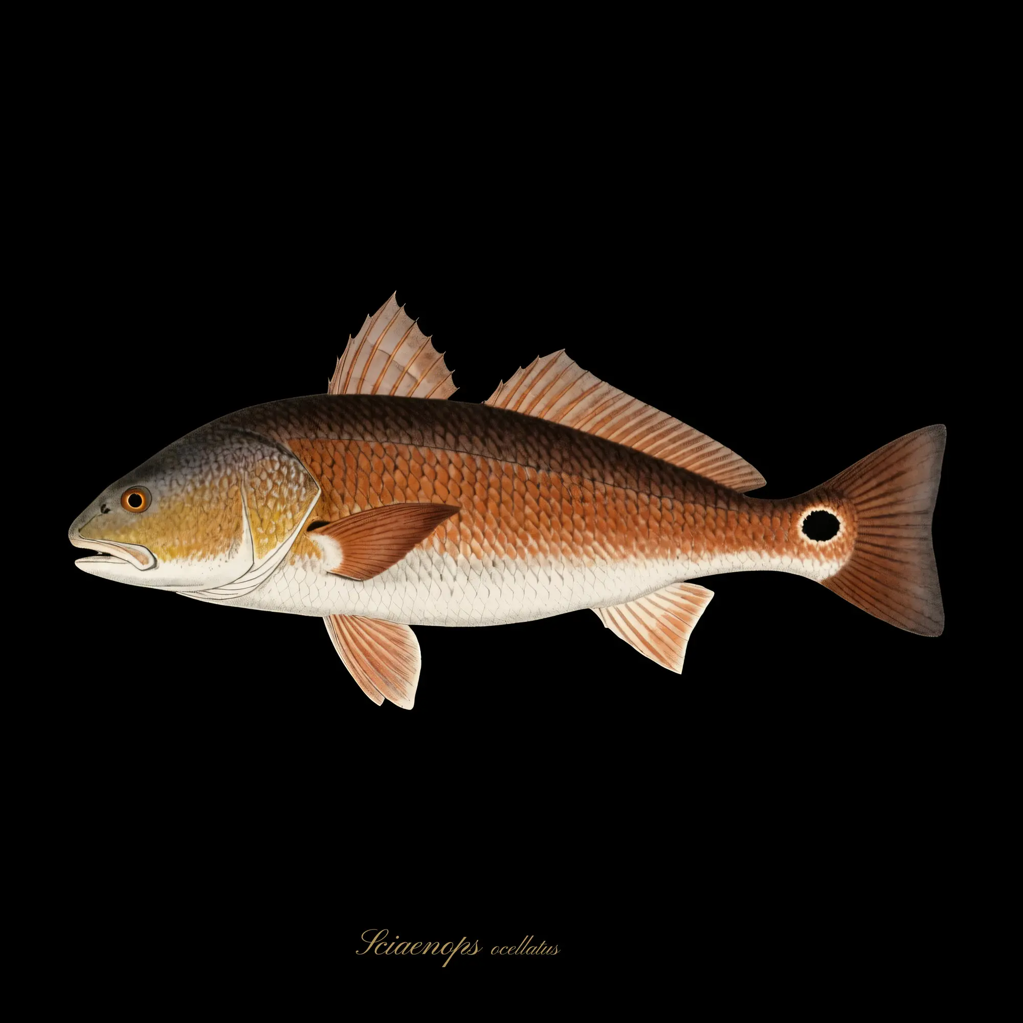 Vintage Saltwater Fish Wall Art Print, Antique Sport Fishing Poster, Lodge & Study Decor, 16 Designs on White or Black, Unframed Matte Poster