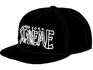 Supreme Bones Logo 5-Panel Black