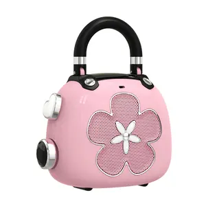 DOSS Retro Compact Wireless Bluetooth Speaker - 5W Full-Range Audio, Lightweight Stylish Blush Pink Gadget, Desk Decor, Smartphone-Compatible Mother's Day Mini Gift