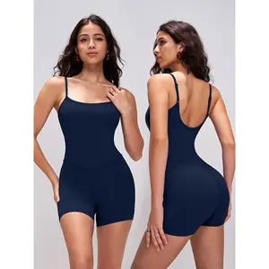 Explore new yoga jumpsuit for women with adjustable straps and beautiful back design, all-in-one fitness wear, adjustable sports one-piece yoga outfit tracksuit