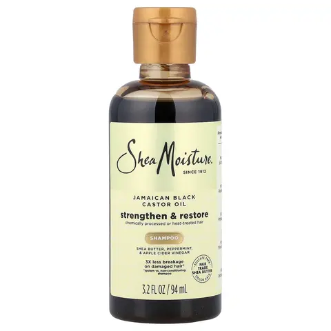 SheaMoisture Jamaican Black Castor Oil, Strengthen & Restore Shampoo, 3.2 fl oz (94 ml)