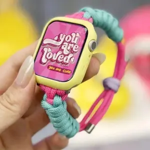 Twisted Rope Elastic Wrist Strap In Vibrant Dopamine Colorways, Fashion Sweet Style Replacement Wearable Accessory, Ideal For Daily Casual Outfits And Trendy Street Fashion Matching, Only The Wrist Strap Included
