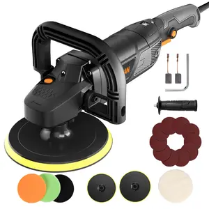 DOVAMAN PLS03A Buffer Polisher, 12.5 Amp 6 Inch/7 Inch Dual Action Polisher, 6 Variable Speed 1000-3000rpm, Car Polishing Machine Kit
