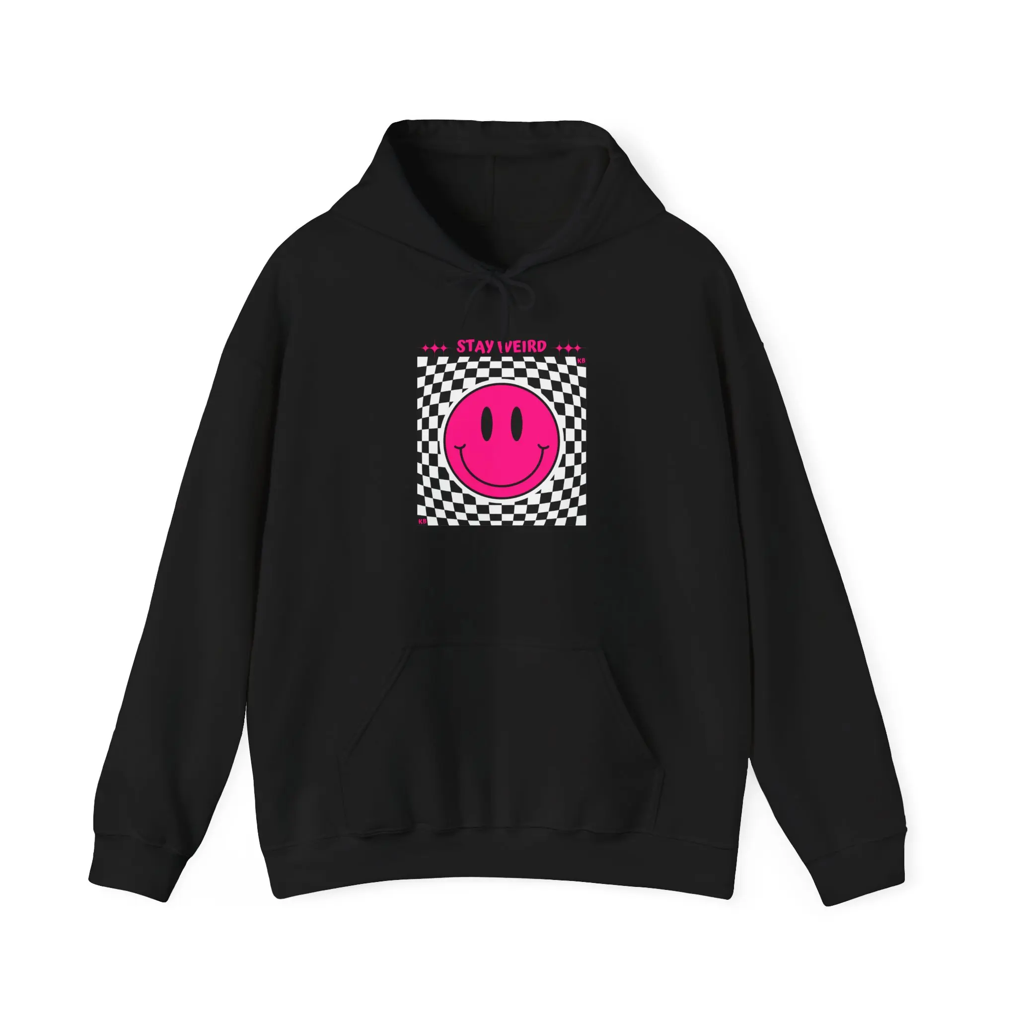 Stay Weird Smile Hoodie (Pink)