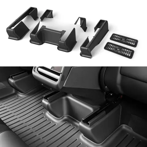Topfit Tesla Model Y Underseat Protector ABS Material 7-Piece Set for 2021-2026 Models Easy Install Waterproof & Scratch-Resistant Car Interior Accessory Detailing Decoration Truck Replacement