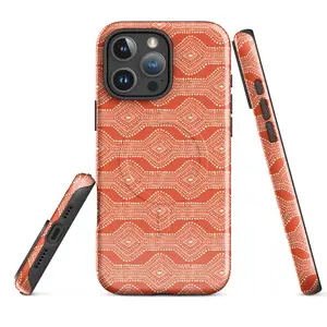 MagSafe Tough Case Utopia Diamond Dots Bright Orange Case for iPhone