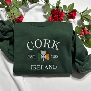 Cork Ireland embroidered sweatshirt; Ireland embroidered crewneck, holiday/Christmas gift for her/him; St. Patrick day style