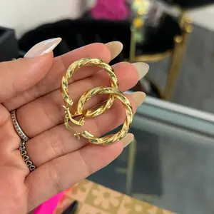 Women’s braided hoop earrings