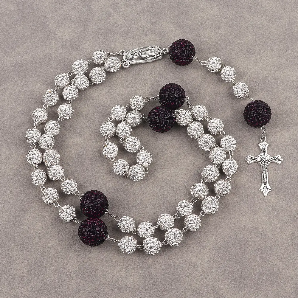 Prayer bead necklace with pomegranate re