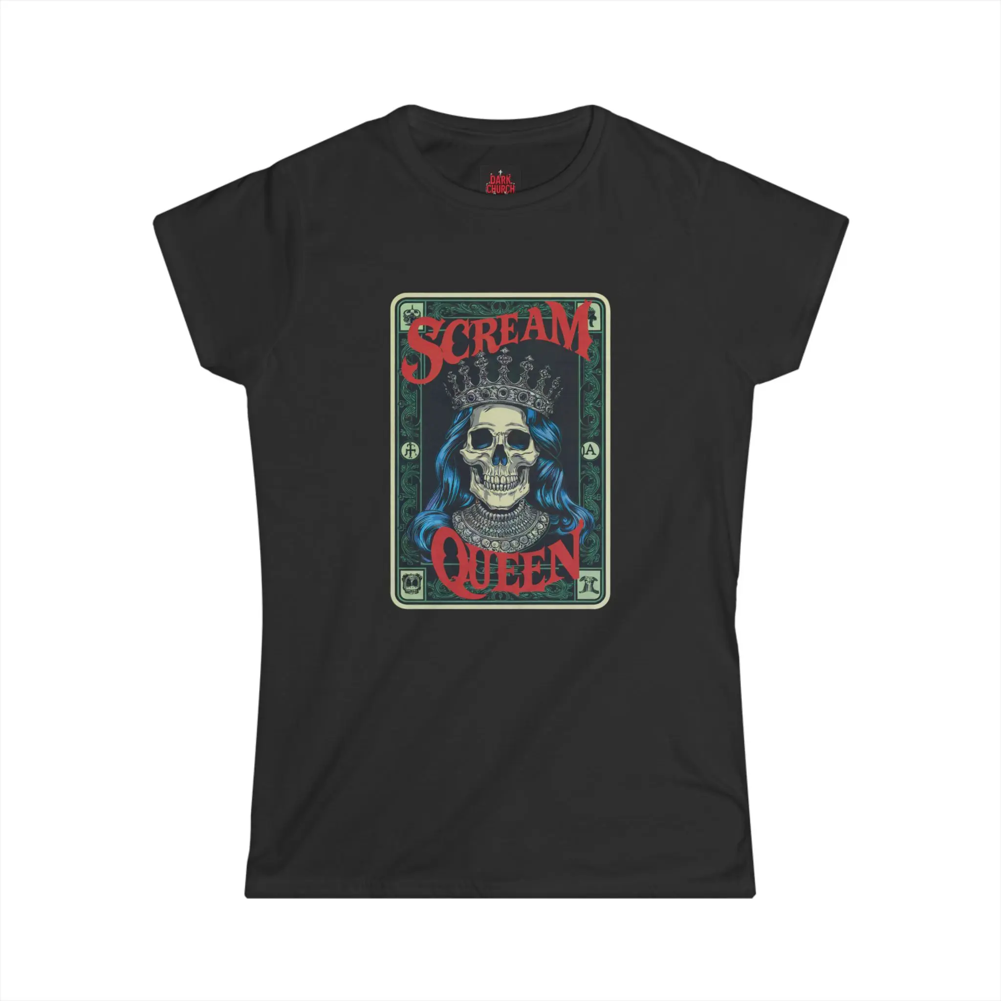 Scream Queen Women's Tee, Horror Movie Shirt, Halloween Tshirt, Glamorous and Ghastly Top, Spooky Queen Clothing