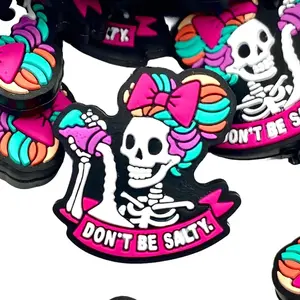 1pc Don't Be Salty Silicone Focal Beads - Humor Skeleton Shape Beaded Supplies DIY