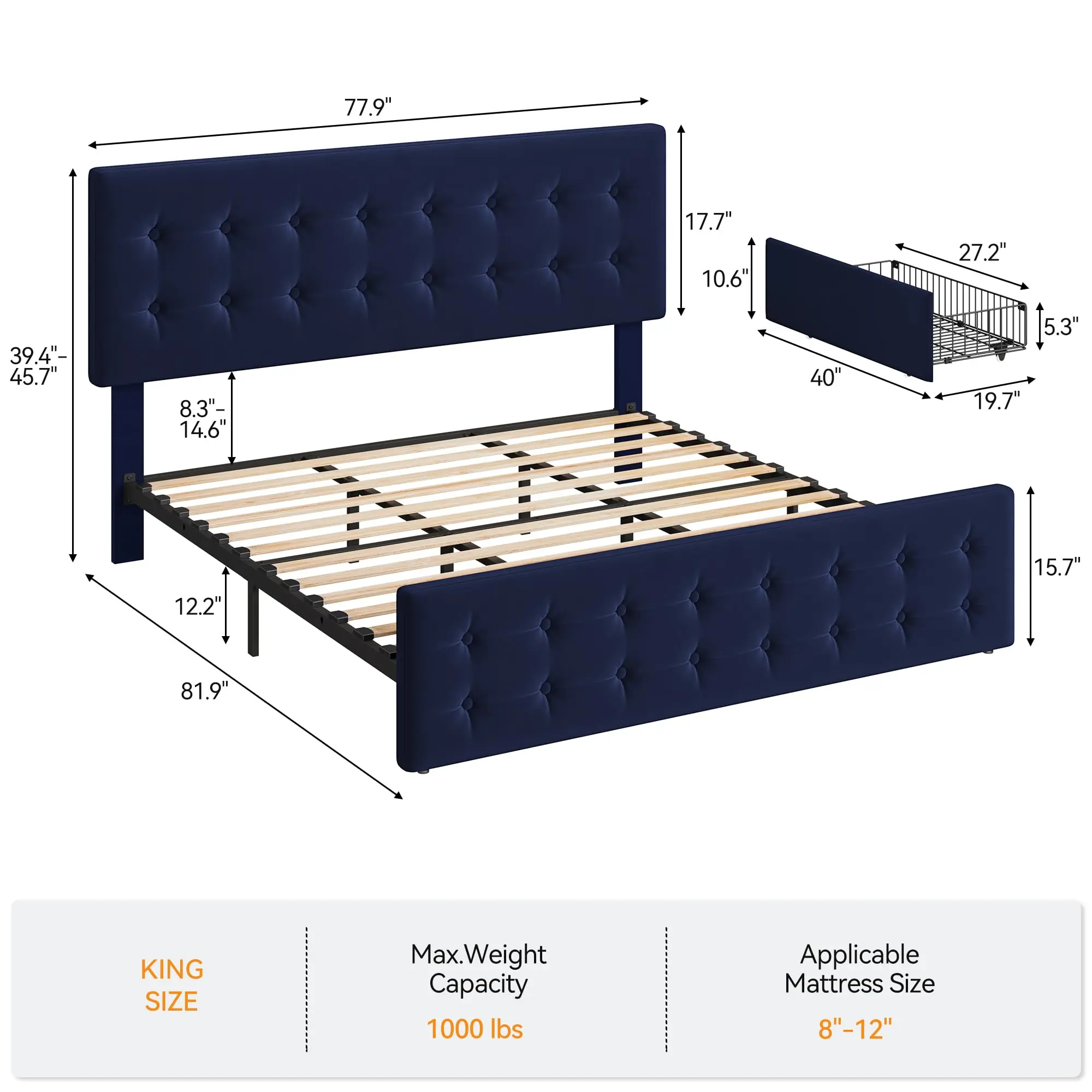 Blue Flannel (800-43) - King (U.S. Standard)