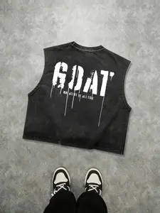 This men's letter-print tank top is a loose, casual, street-style sleeveless top, perfect for everyday wear in the summer. The sleeveless design ensures comfort and freedom of movement.