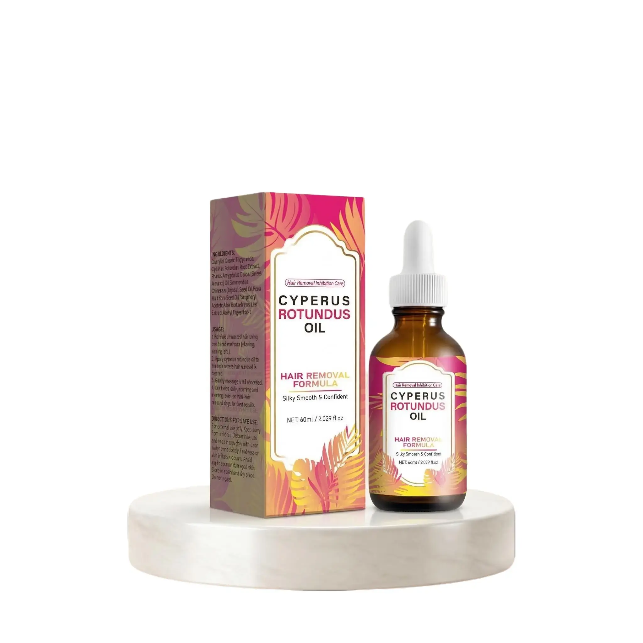Cyperus Rotundus Oil, Body Care & Hair Removal Beauty Product for Smooth, Sensitive Skin, 60ml / 2oz