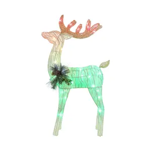 Mr. Christmas 3 ft. Outdoor Animated Fiber-Optic Reindeer