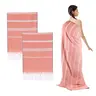 Unisex Turkish Cotton Oversized Towels 2-Pack (61"x82") - Striped Tasseled, Soft Super Absorbent, Quick Drying, Breathable, Sand-Free Bundle Set Beach Towels for Home, Camping, Yoga & Travel Use