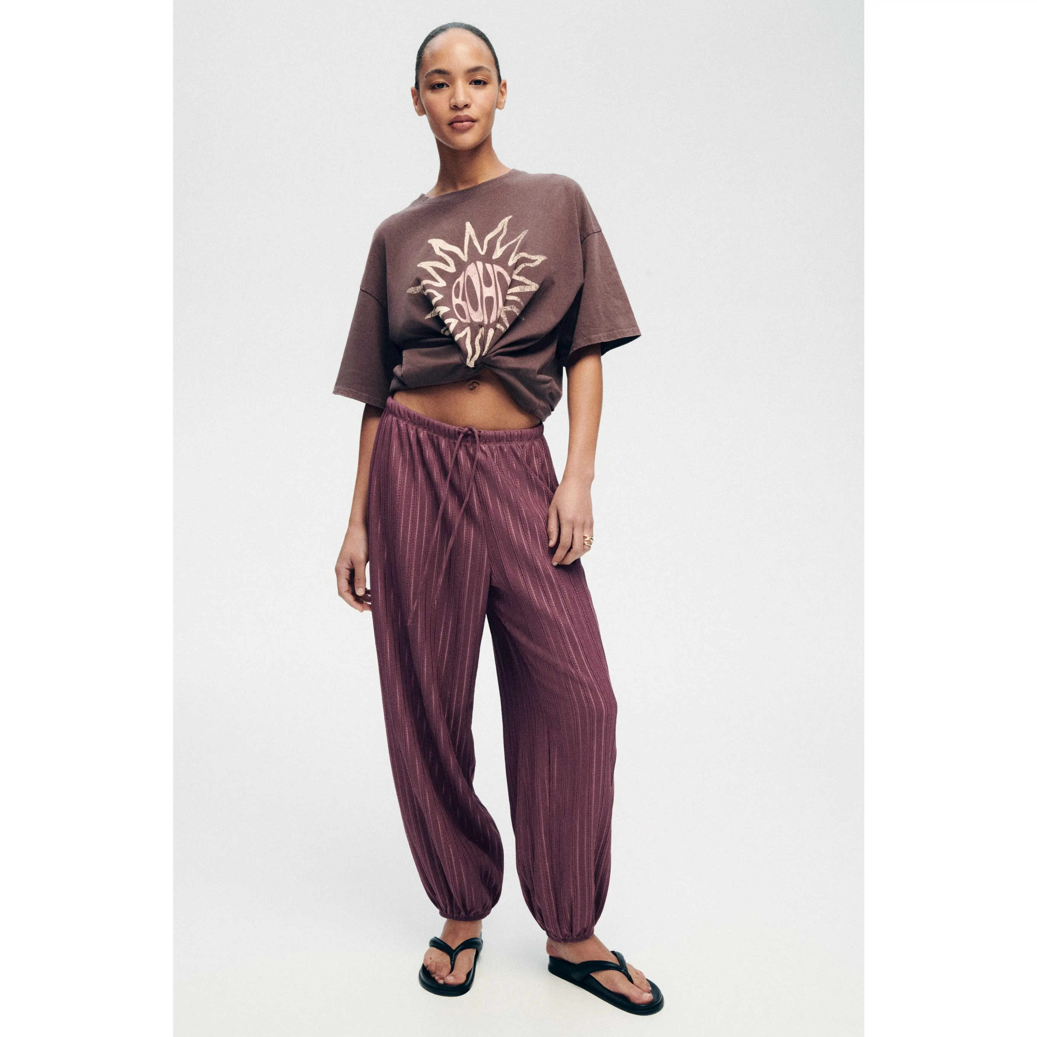 H&M Textured balloon trousers