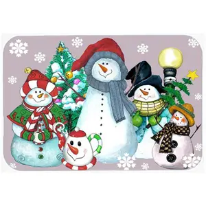 Carolines Treasures PJC1084LCB Snowman Collection For The Holidays Glass Cutting Board- Large