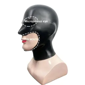 Latex hood  cosplay Cap Costume Accessory fetisch seamless 0.4mm chlorined