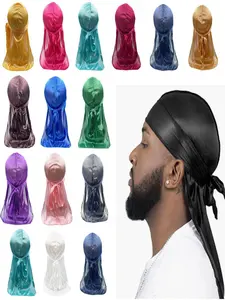 Men's Solid Color Durag, Casual Comfortable Soft Breathable Outdoor Sports Daily Durag, Fashion Accessories for Men