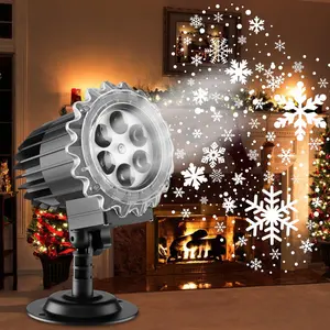 Snowflake Projector Light, 9W LED Snowflake Light, Waterproof Snowfall Light for Outdoor Indoor Xmas Holiday Party Patio Garden Decoration, Mini Projectors