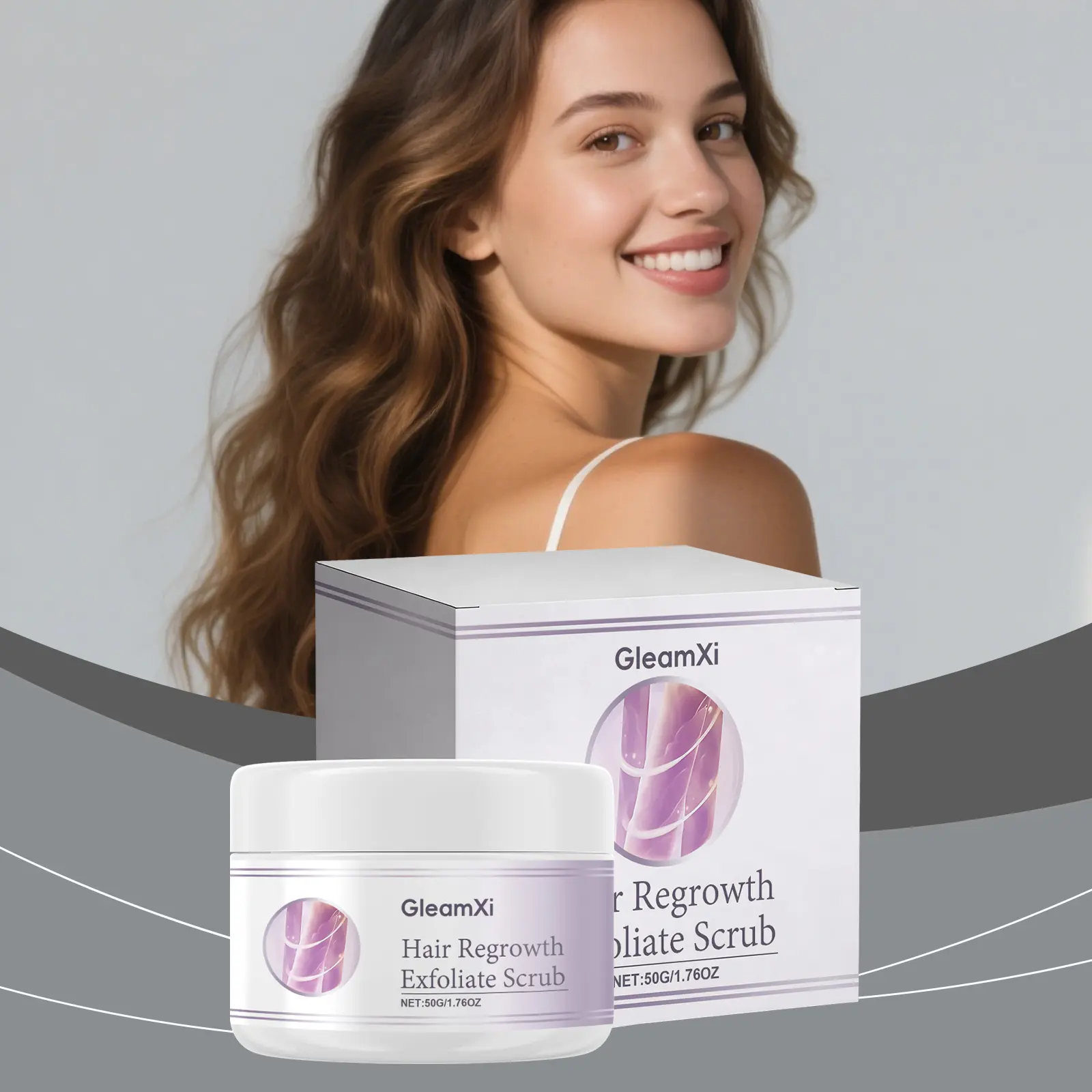 Scalp Cleansing Exfoliating Scrub, Gentle Scalp Cleaning, Haircare Cleanser, Strengthen Fragile Hair, Natural Full Soft Shiny Care, Hair Treatment, Haircare