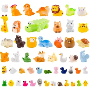 52pc Mini Resin Animal Figurines Set - Enchanted Fairy Garden & Desktop Decor, Eco-Friendly Collectible Gift| Vibrant Miniature Resin Animals for Moms, Women & Nature Lovers