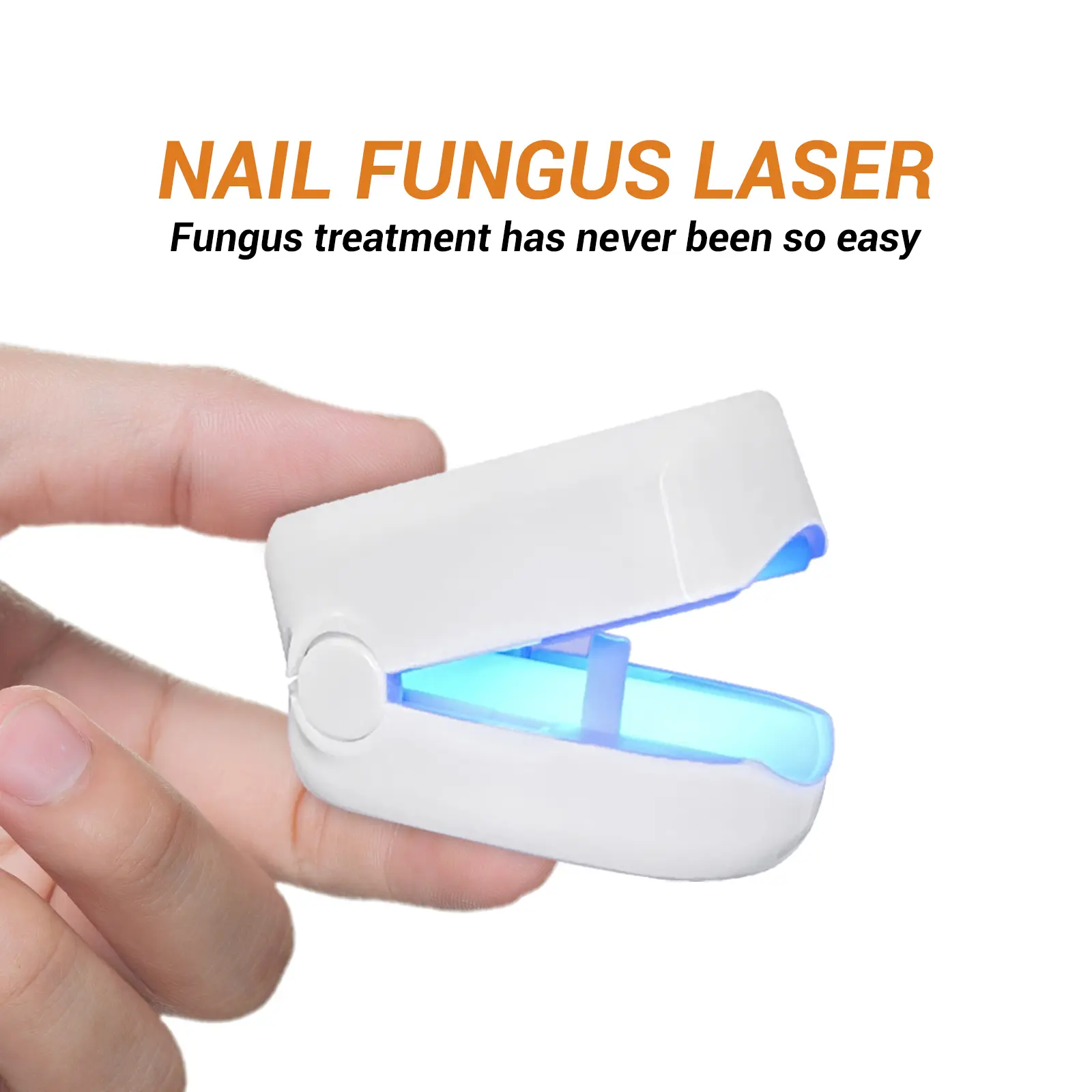 Nail Fungus Laser Therapy Device USB Rechargeable Nail Lamp 470nm Blue Light 910nm Infrared Dual-Wavelength Therapy Antibacterial Antifungal Nail Care Repair Gel Nail Dryer Manicure Tool for Home Salon Use Non-Invasive Safe Fungal Infection Removal