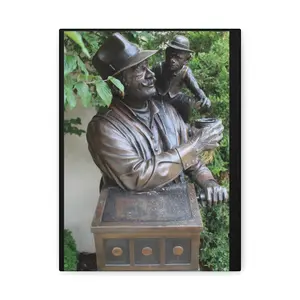 Canvas Wall Art Rustic Organ Grinder and Monkey