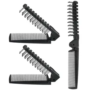 3-Piece Foldable Travel Hair Brush & Comb Set Anti-Static Collapsible Pocket Comb for Men & Women Portable Grooming Tools