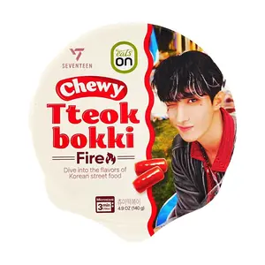 EATS ON x SEVENTEEN Instant Tteokbokki - Spicy Korean Rice Cakes (140g) - Microwave Ready - DK Lee Seokmin Edition
