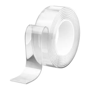 Transparent Nano Tape 9.85FT, Ultra-Strong Double Sided Adhesive for Wall Mounting & Home Organization, Reusable Waterproof Heat Resistant Tape
