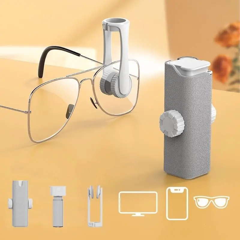 Eyeglass Cleaning Kit, Lens Spray & Microfiber Cloth for Anti-blue Light Glasses & Sunglasses & Readers & Screens, Portable Electronic Cleaner for iPhone, Smartphone, Laptop, Tablet, Camera, Cleaning Set