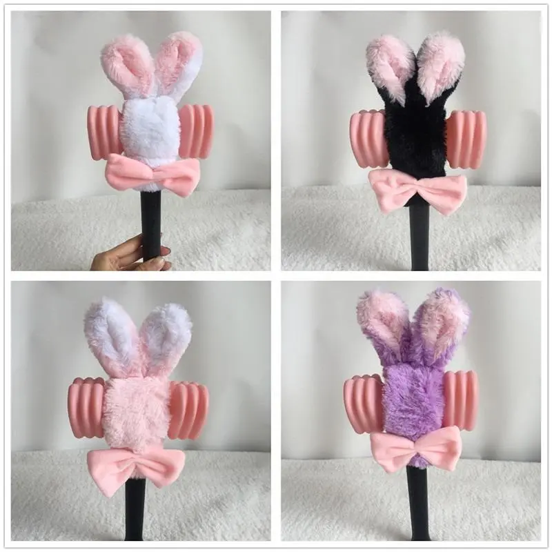 1pcs Plush Light Stick Cover Black Cute Rabbit for Decorate Pink Hammer Lamp LISA ROSE JENNIE Lightstick
