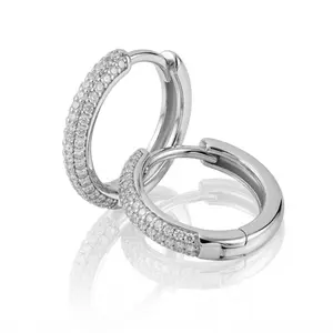 GRA Certified 1 Carat Moissanite Stud Earrings for Women, DDMS0013 D Color VVS1, Solid 925 Sterling Silver