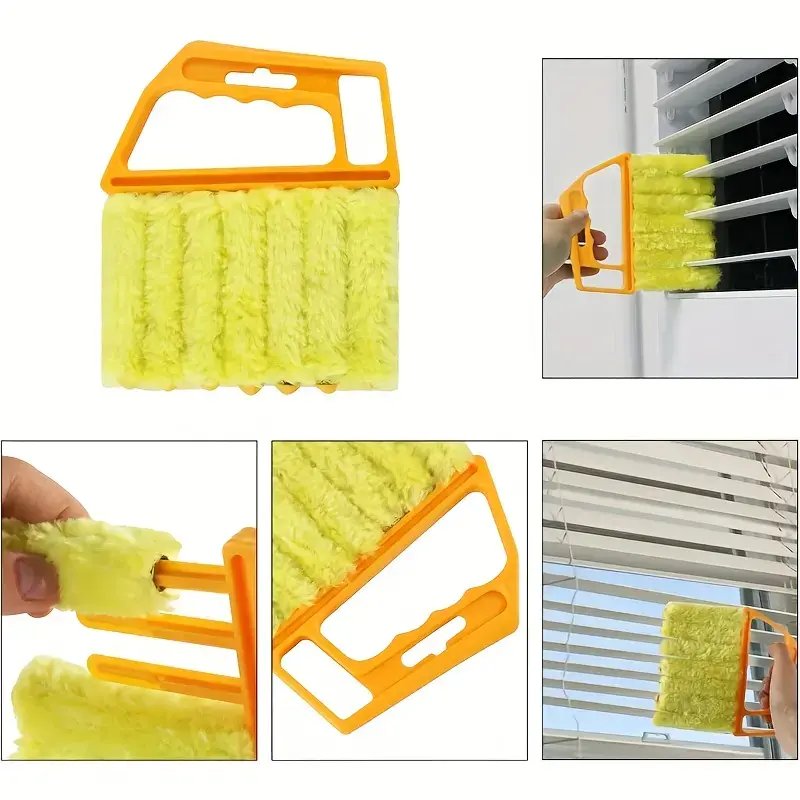 Generic Washable Multifunction Cleaning Window Blinds Brush, 3 Count Portable Home Air Conditioning Cleaner Duster, Household Crevice Cleaning Brush, Household Items