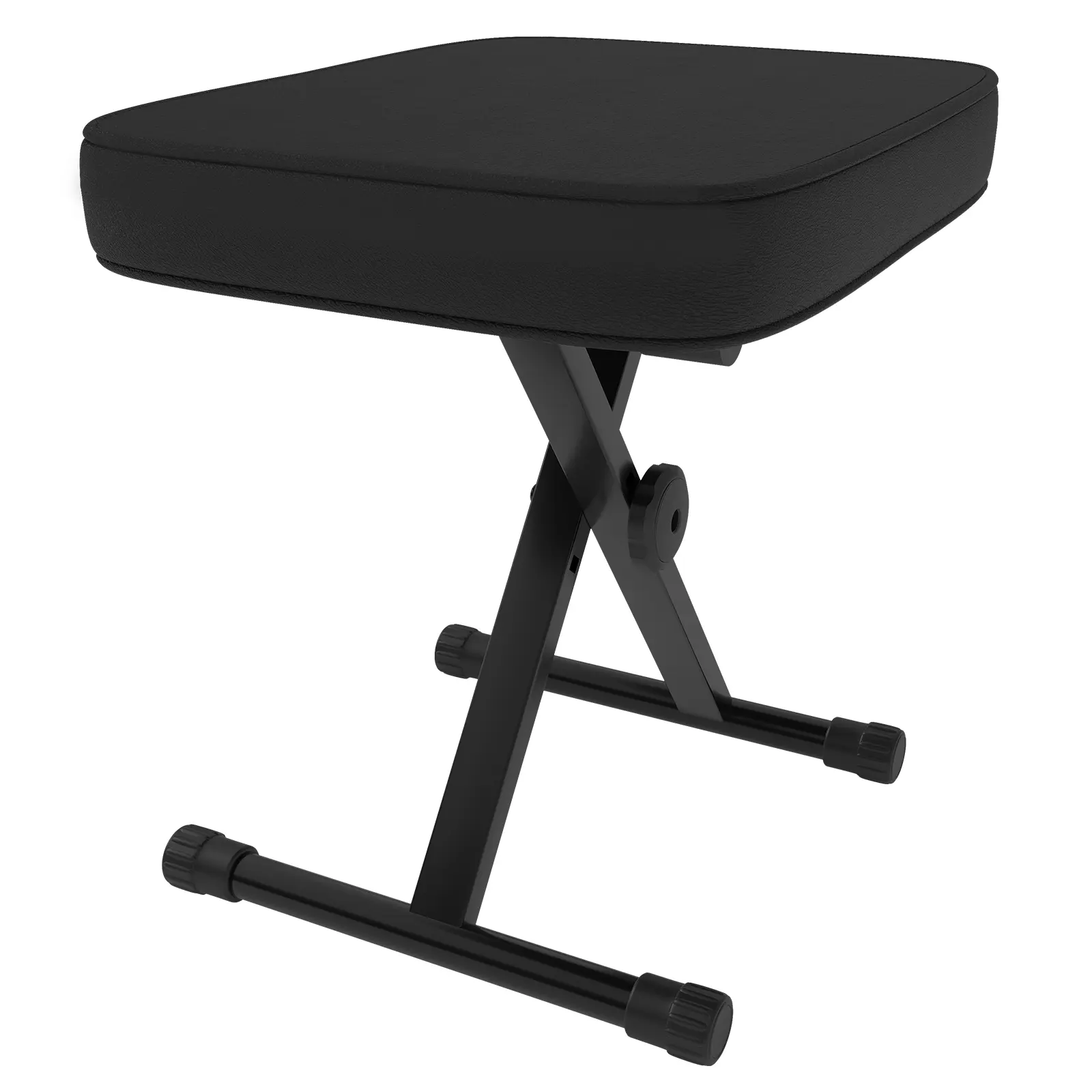 Height Adjustable Piano Stool-Contoured Padded Seat, Steel Frame, Rubber Stable Legs, 3-Height Design-Focused Musical Instrument Accessory for Bedroom, Living Room Practice & Decor