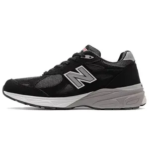 Men's & Women's New Balance NB 990 V3 Retro Running Sneakers - Low-Top, Fabric, Synthetic Leather, Suede, Black Casual Urban Commute Shoes