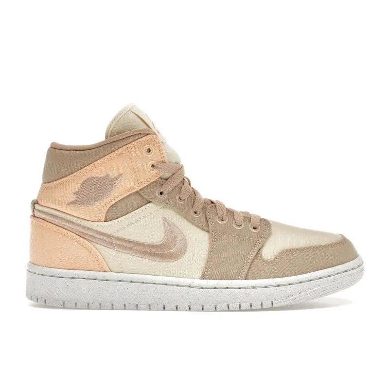 Jordan Women's 1 Mid SE Canvas Khaki, from StockX