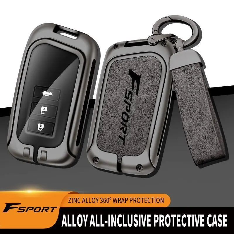 Zinc Alloy Car Key Cover For Lexus F Sport Remote Control Protector ES GS IS LX NX RX F Sport For Lexus Key Case Car Accessories