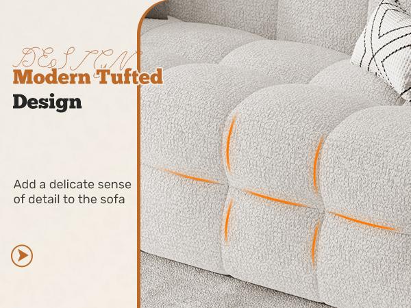 75" Cloud Loveseat Sofa in a Box, No Assembly Required Comfy Deep Seat Boneless Couch, Modern Small Couches for Living Room, Bedroom, Apartment