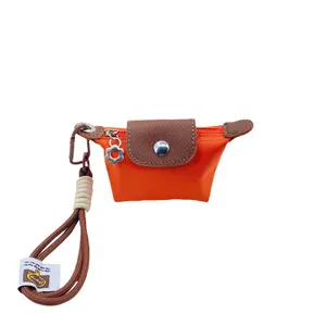 Mini Nylon Dumpling Coin Bag – Waterproof Cute Keychain Pouch for Women, Lightweight Earbuds Lipstick Holder, Small Hanging Zip Bag