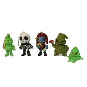 The Nightmare Before Christmas Keychain Sally Jack Skull Halloween Horror Movie Jewelry Backpack Accessories Key Holder Gifts