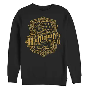 Men's Harry Potter Hufflepuff Lined Crest Sweatshirt