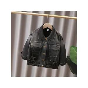 1pc, Boys' Denim Jacket, Spring and Autumn Style, Washable and Durable, Suitable for Middle and Large Children, Makes You Look Taller and Slimmer, Fashionable Children's Clothing, New Style Fashionable and Cool Children's Top Jacket