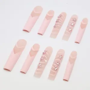 Butterfly Garden XL Press-On Nails – Handcrafted, Reusable, Long-Lasting, Salon Quality Design + Free Application Toolkit