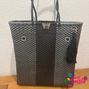 Large Hand Made Woven Bag w/ Tassel